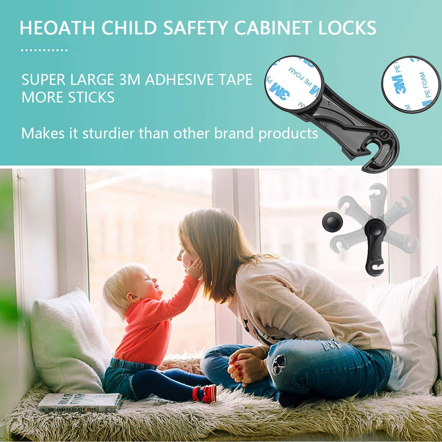 HEOATH toilet seat lock helps prevent accidental opens