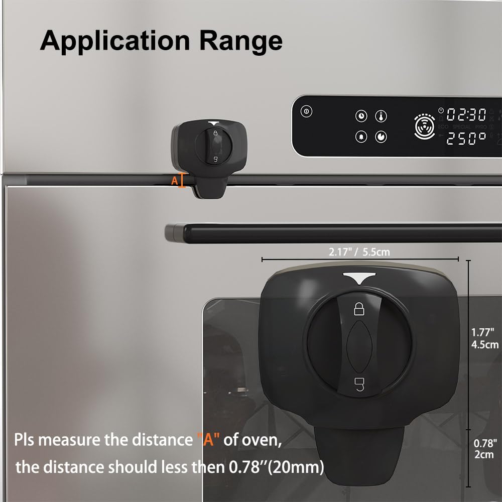 HEOATH oven lock demonstrates pull-and-rotate action for one-handed operation in busy kitchens.