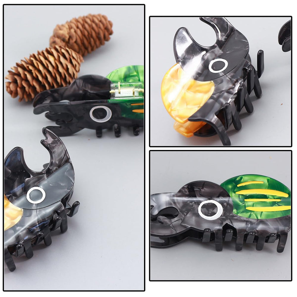 Heogacinlia rhinoceros beetle hairpin design highlighting chic look