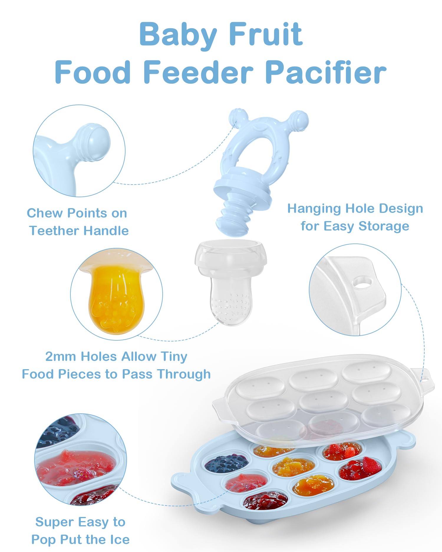 HEOMOONE BPA-free and latex-free design for safe teething exploration.