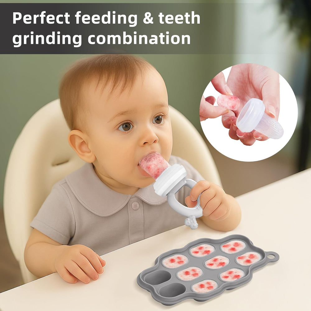 Hepotk 16-pack silicone baby feeding set plates to prevent spills during meals