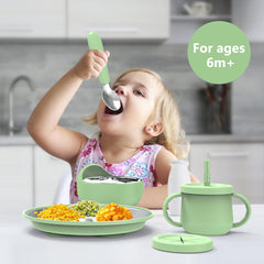 Hepotk silicone baby bowls with strong suction to keep dining tidy.