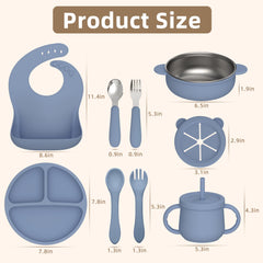 Hepotk silicone bowls with lids for easy storage and stacking