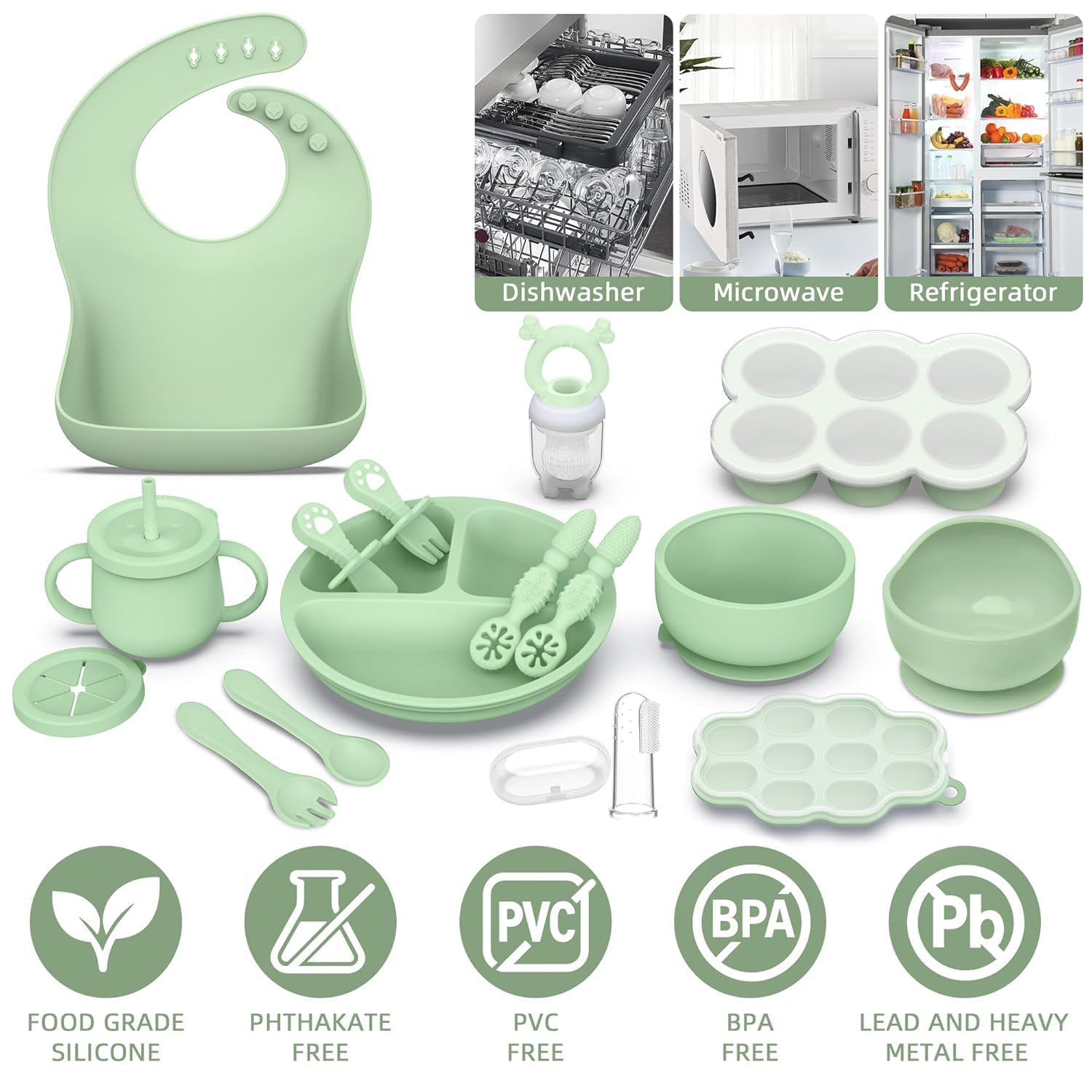 Hepotk silicone spoons and forks support safe self-feeding for babies