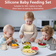 Hepotk silicone spoons and forks with soft tips for gentle feeding