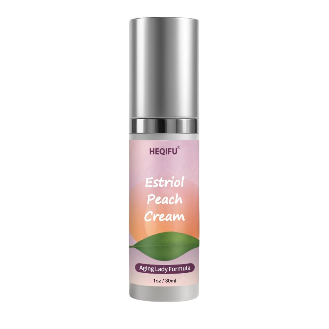 HEQIFU Estriol Cream with peach flavor and pump for silky daily hydration