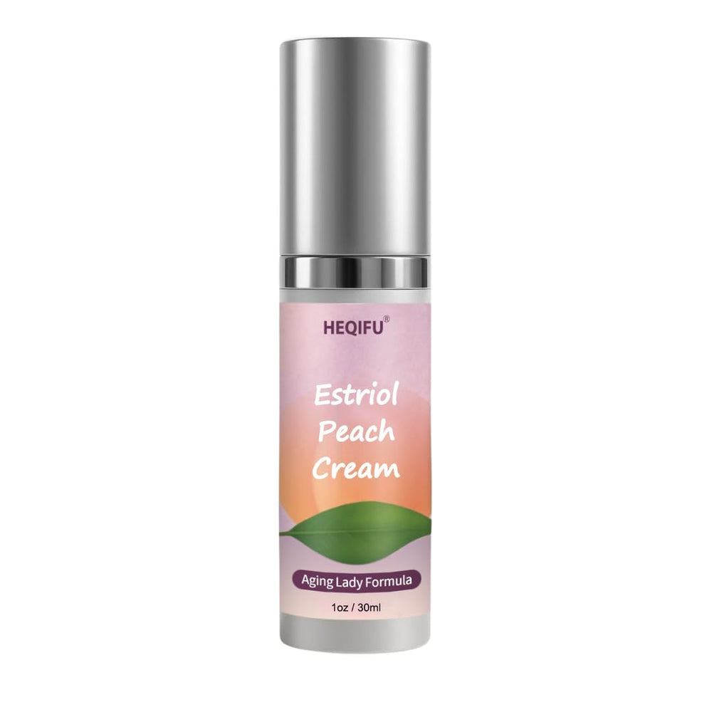 HEQIFU Estriol Cream with peach flavor and pump for silky daily hydration