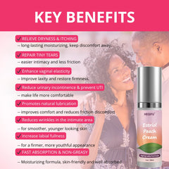 HEQIFU Estriol Cream silky texture for quick absorption and comfortable daily hydration