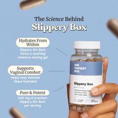 Her Fantasy Box packaging front displays clean natural branding