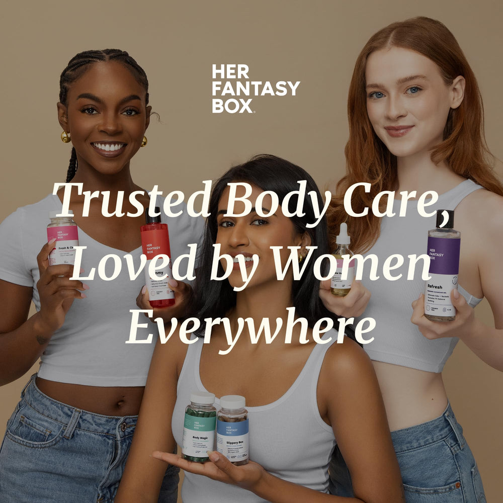 Her Fantasy Box travel-friendly packaging supports discreet on-the-go use