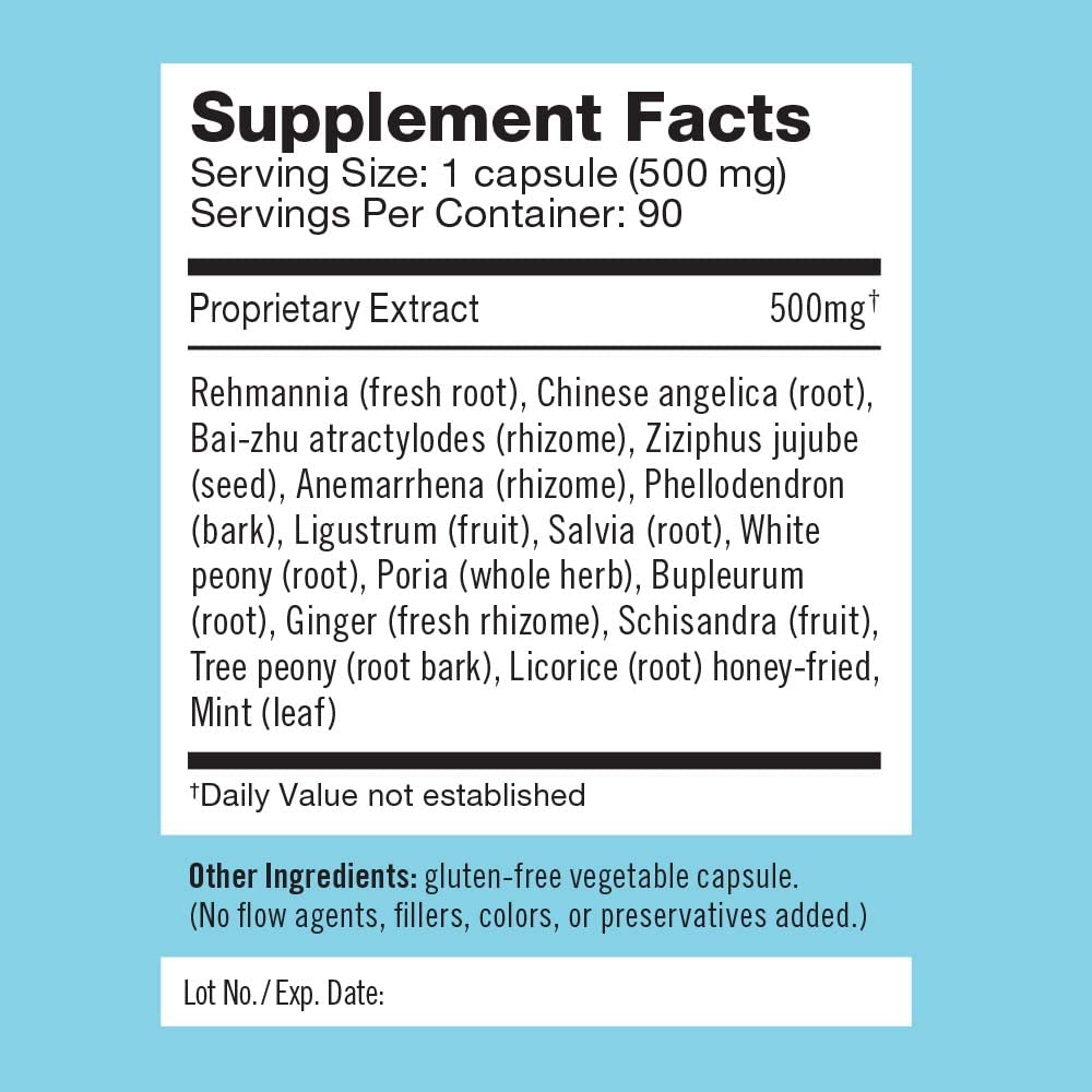 Herbalogic Flashback label close-up highlighting natural ingredients.