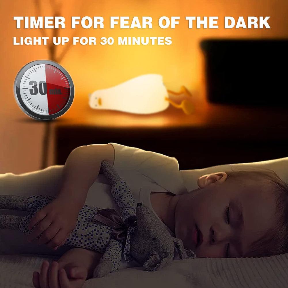 HERBESTBAY duck night light made of soft silicone for safe play