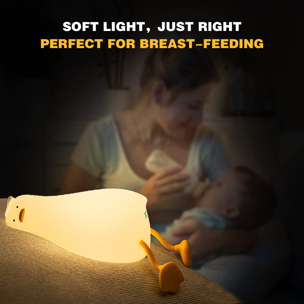 HERBESTBAY duck night light showing touch control for easy brightness adjustment