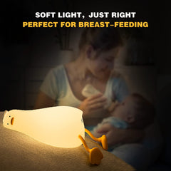 HERBESTBAY duck night light showing touch control for easy brightness adjustment