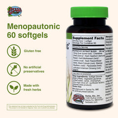 Herbs Etc. Menopautonic softgels close-up for convenient daily capsules