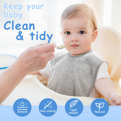 Hercicy adjustable three-snaps bib fits newborn to toddler comfortably