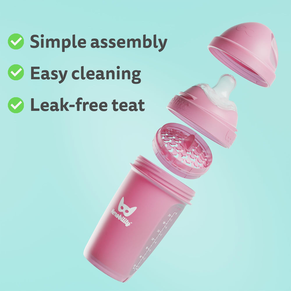 Herobility air valves control vacuum: helps minimize swallowed air for smoother feeds.