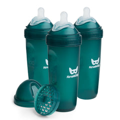 Herobility double anti-colic bottles pack, convenient 3-pack for on-the-go feeding.