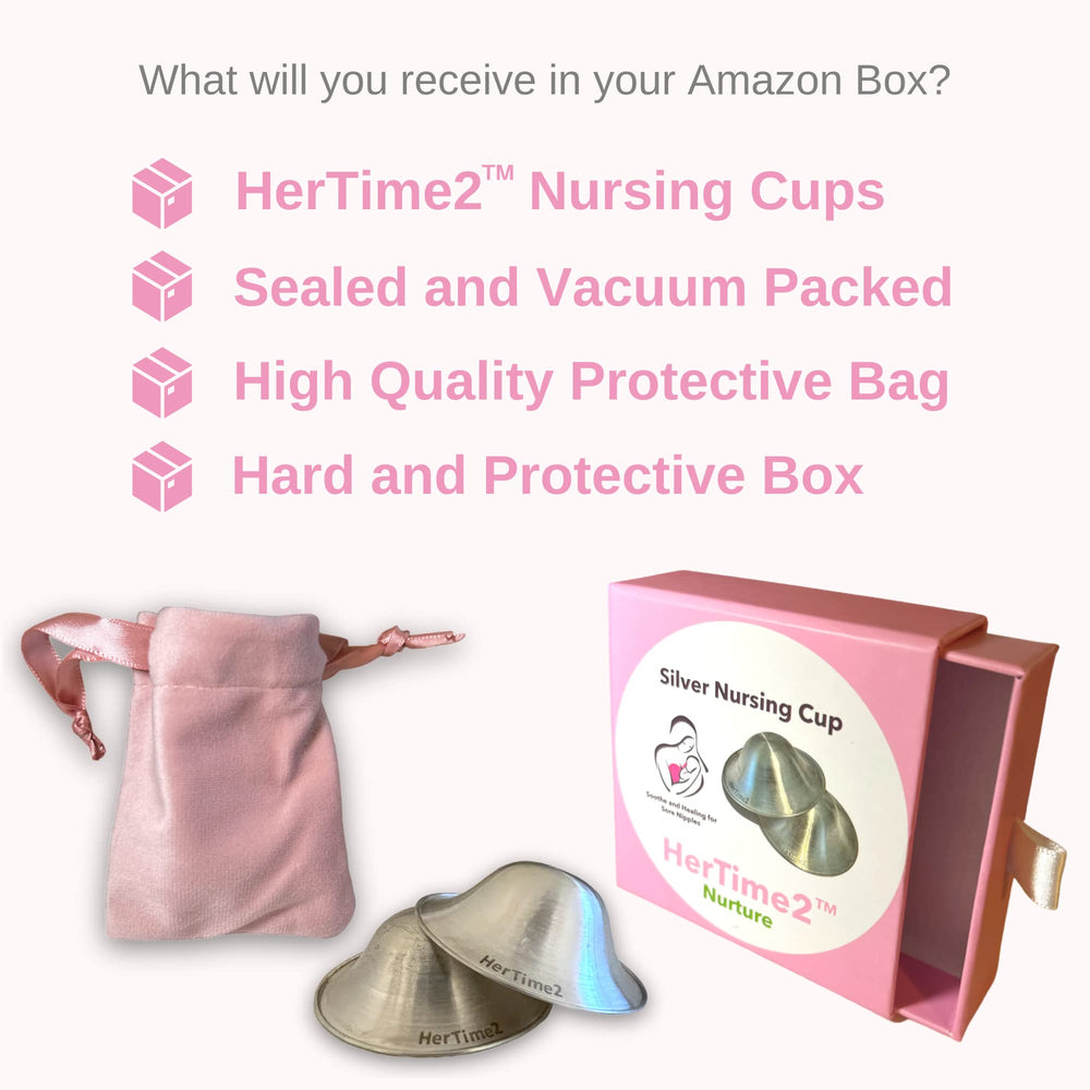 HerTime2 Silver Nursing Cups are odorless, preserving milk flavor