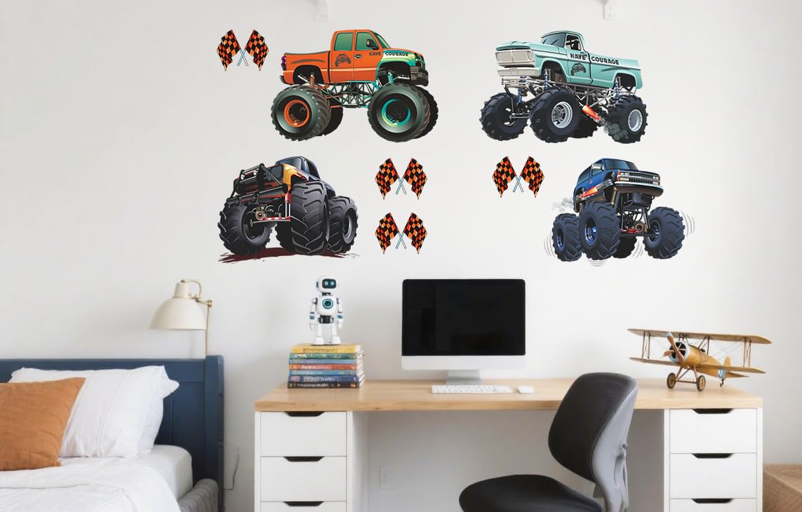 Heshengzaixian Removable wall sticker vehicles, safe for kids spaces