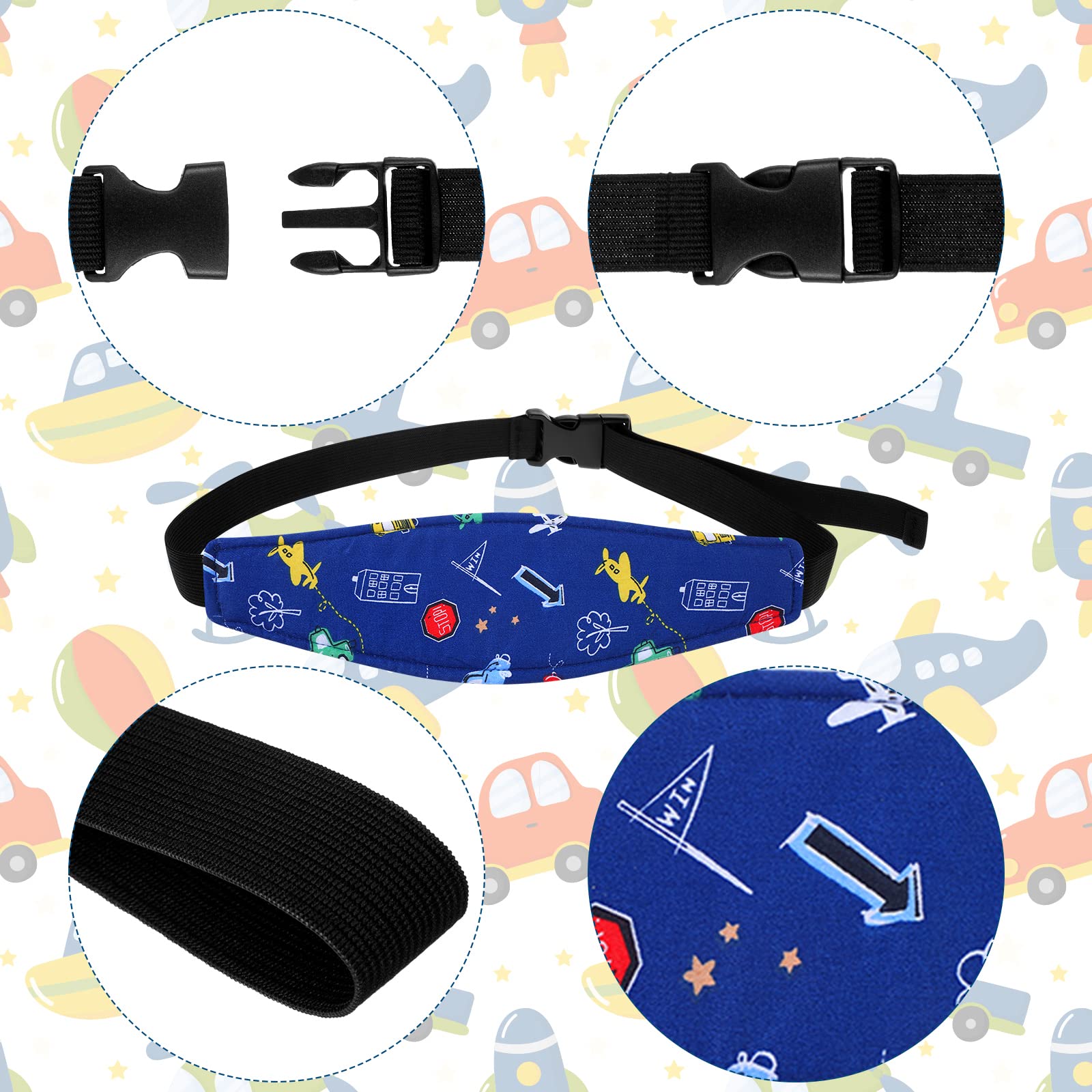 HESTYA adjustable headrest strap and buckle for a secure fit