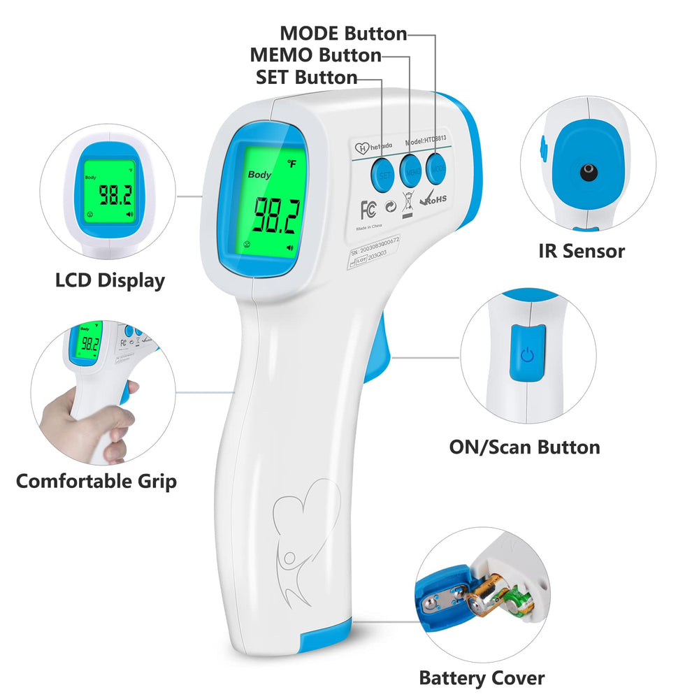Hetaida fever alarm with color indicators supports rapid recognition