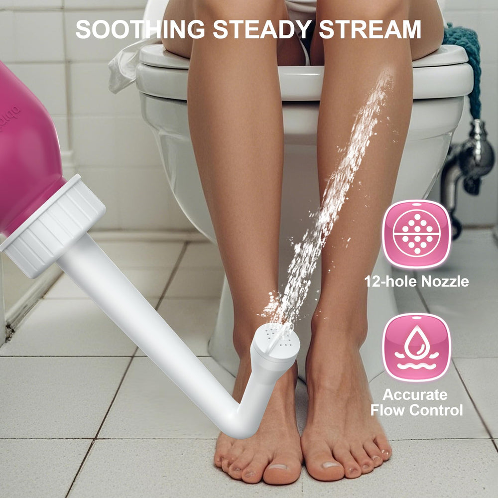 Hetaida peri bottle with 12-hole nozzle for steady, controlled spray.