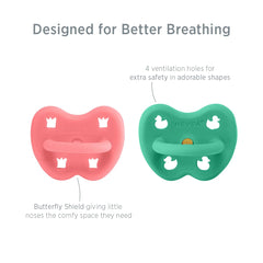 HEVEA pacifier ventilation holes highlight Danish design and safety features for soft teat