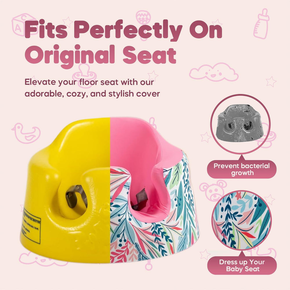 HEVOY Bumbo seat cover with fish scales pattern keeps baby comfortable and supported.