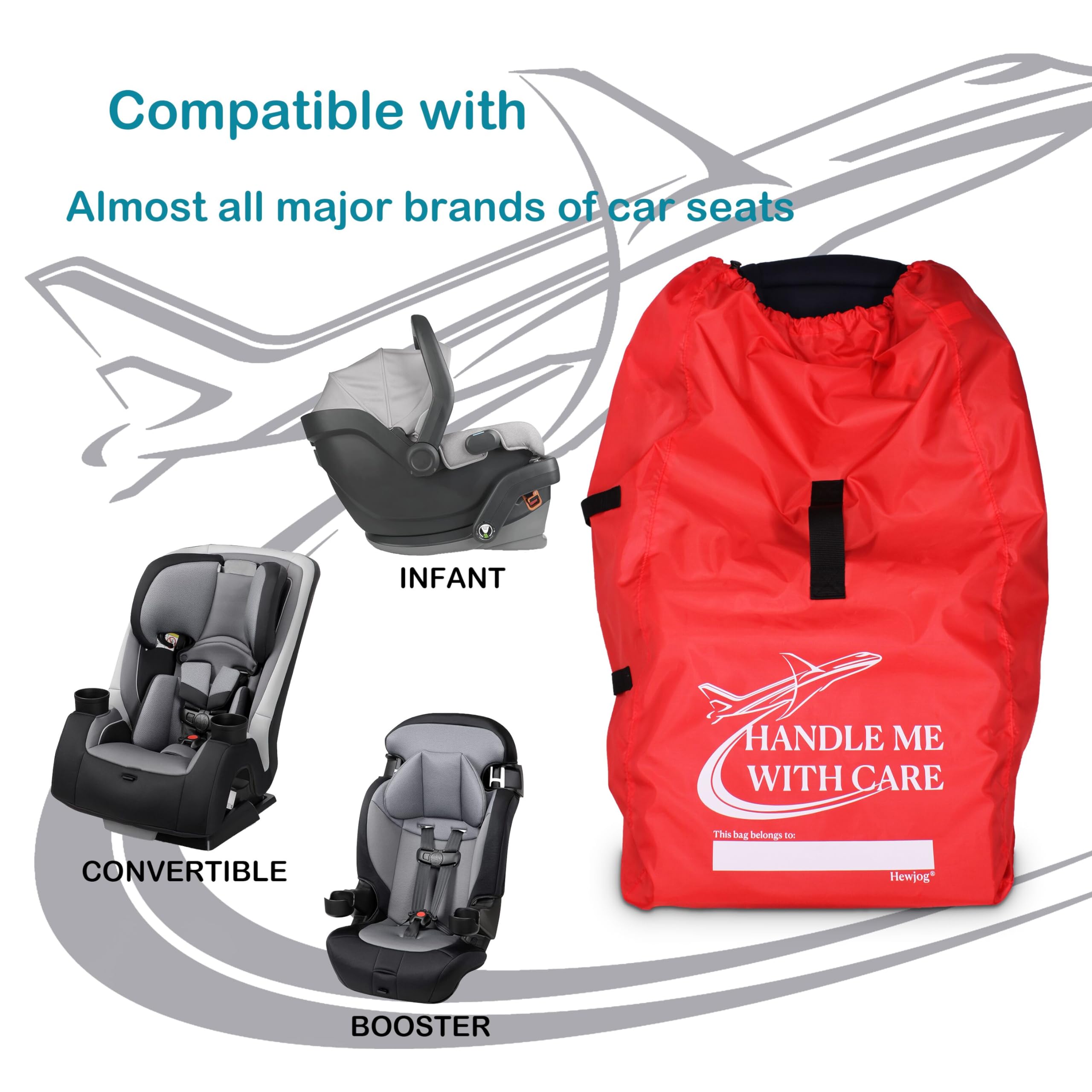 Hewjog bag features double stitching for lasting durability on trips.