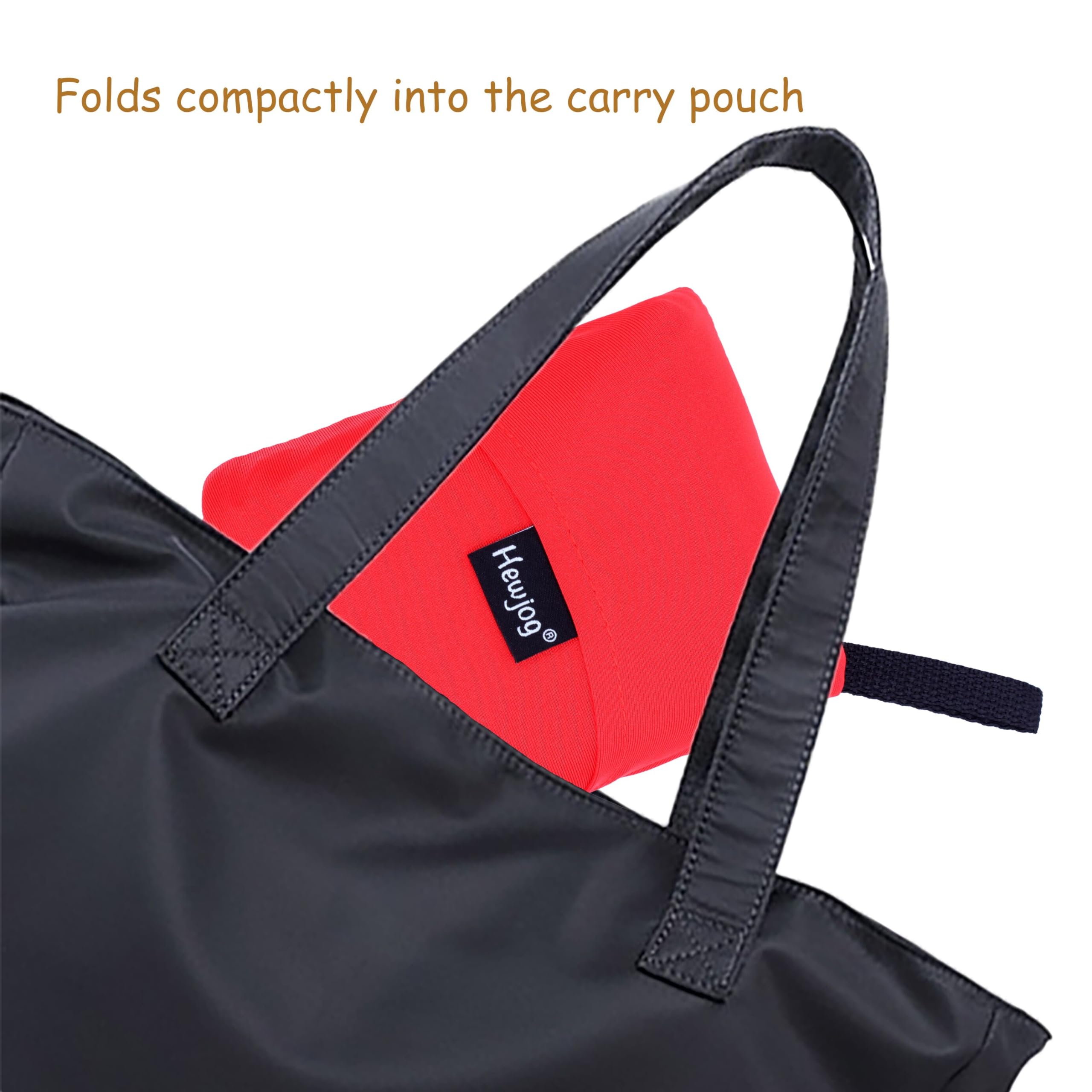Hewjog bag folds into a compact carry pouch for easy storage.