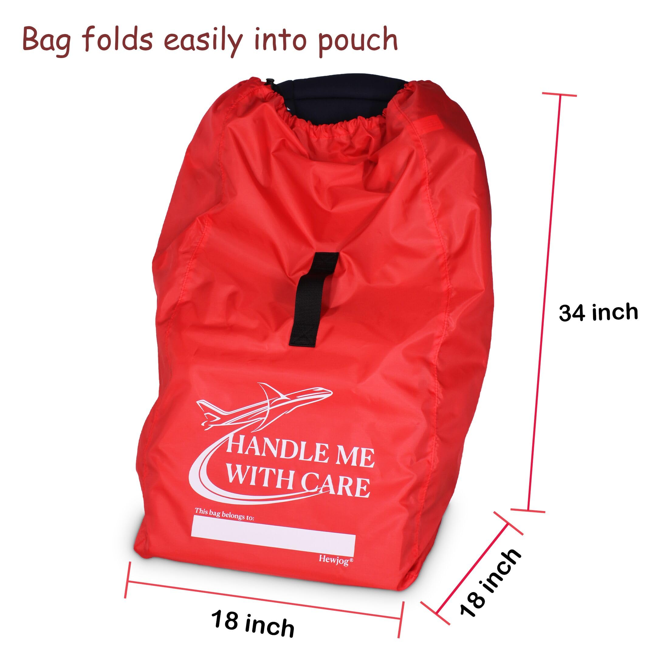 Hewjog travel bag with ID box for name and quick recovery.