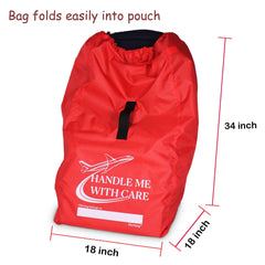 Hewjog car seat travel bag with an ID box for easy name tagging.