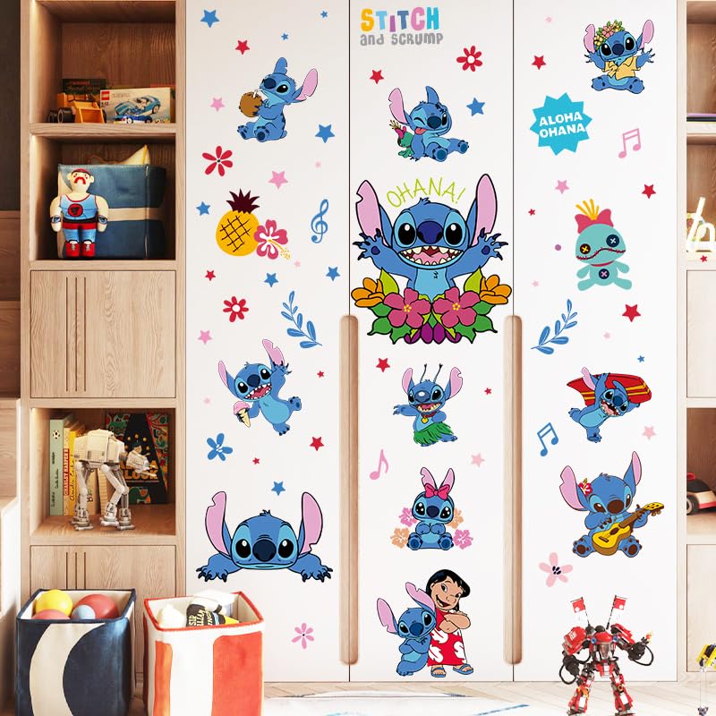 HeyAlpha kid-room sticker-set featuring Stitch design for nurseries and playrooms