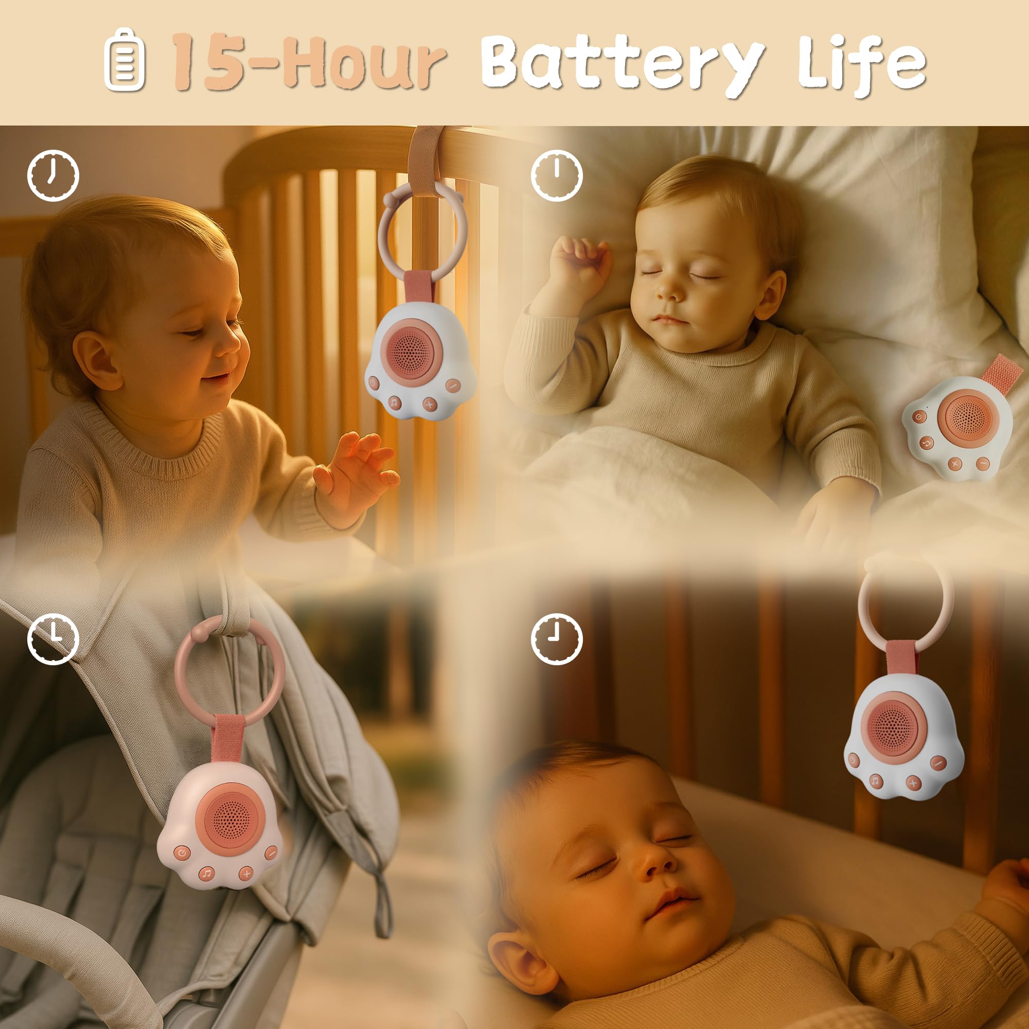 HEYAXA USB-C charging while playing keeps soothing continuous