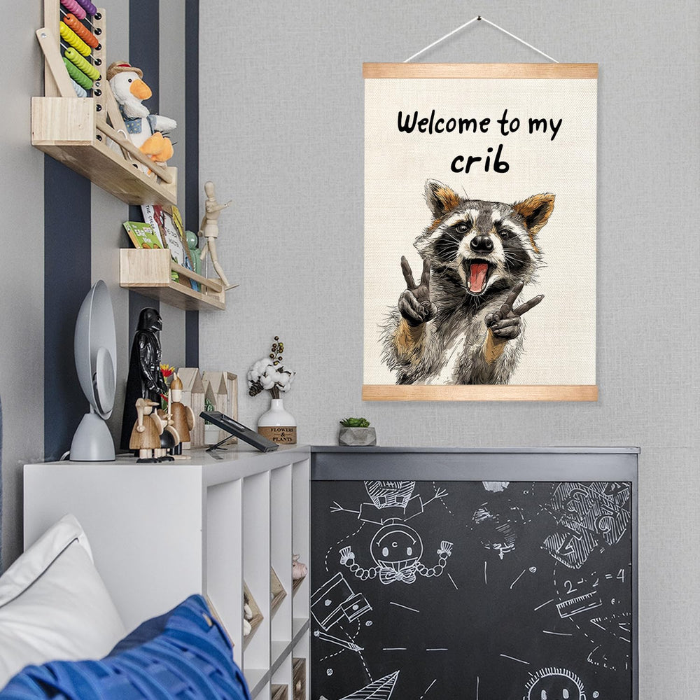 HEYJEEPER wall art with soft colors enhances nursery ambiance