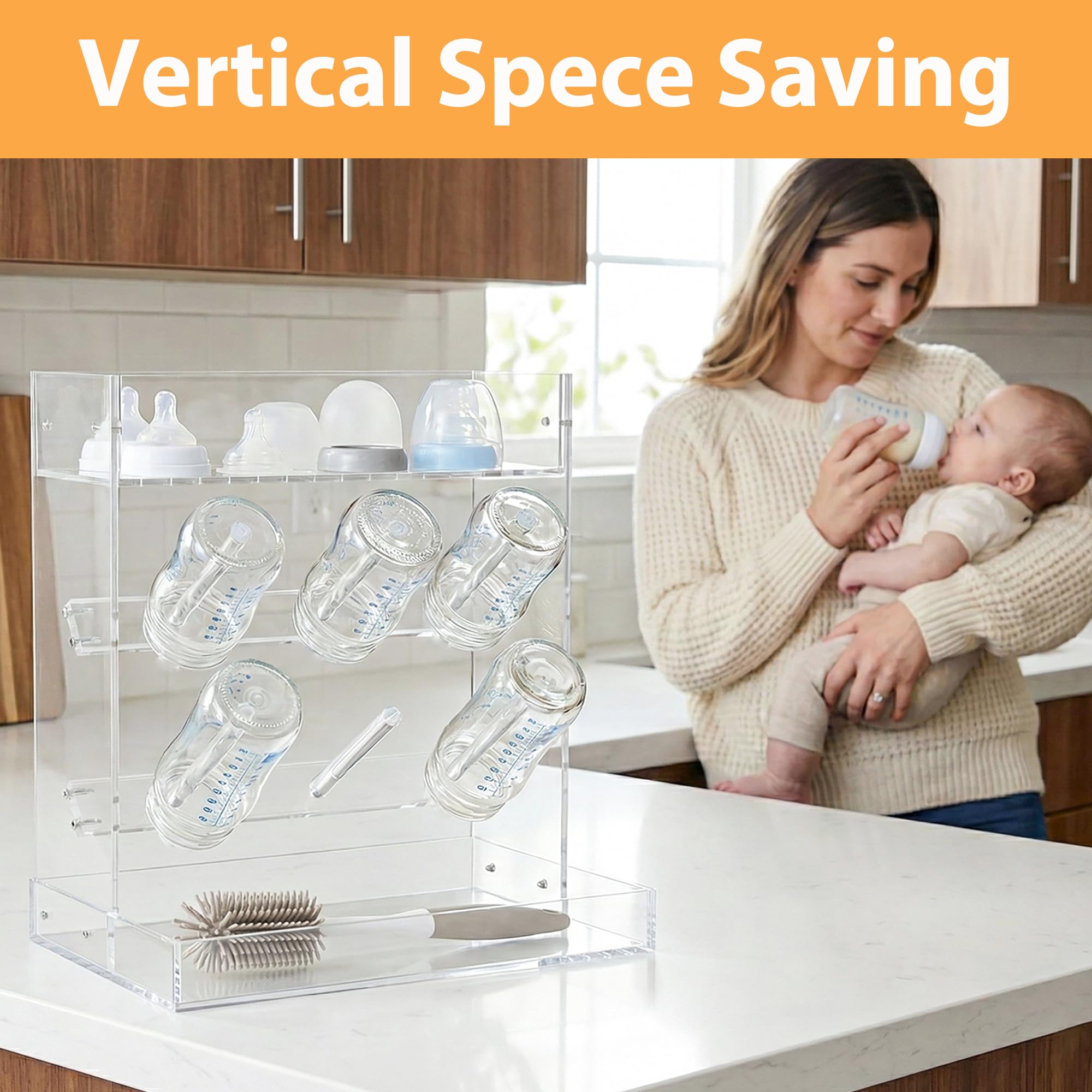 Heyrelda anti-tip base supports heavy bottles for safe use.