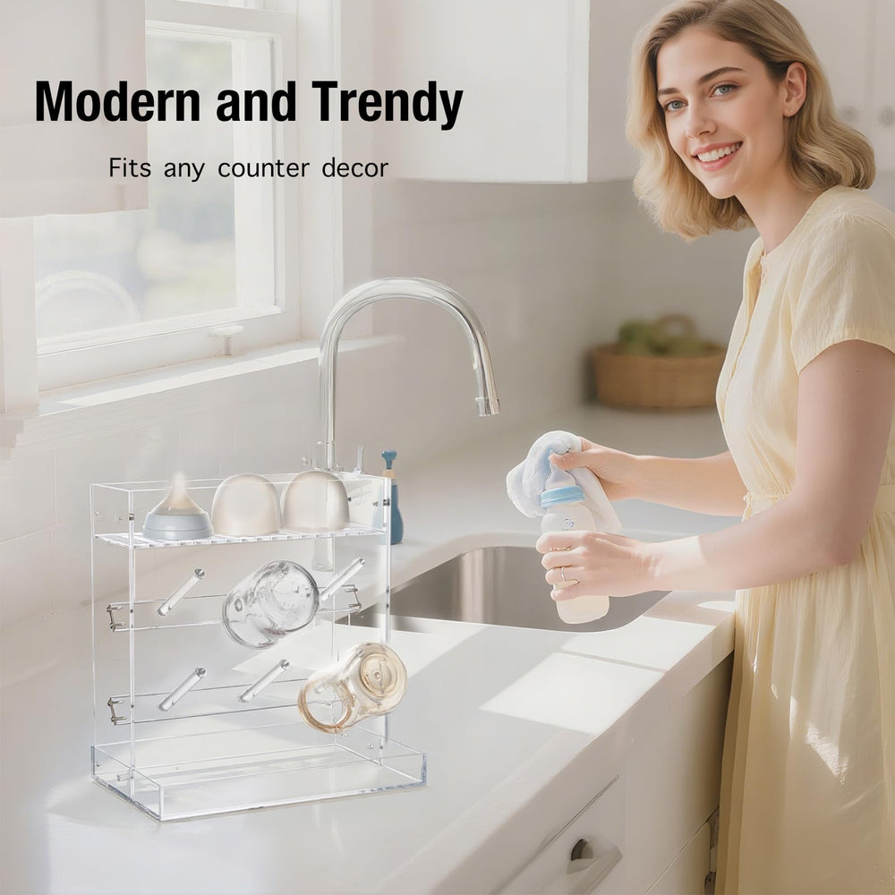 Heyrelda front view shows sleek, transparent design for modern kitchens.