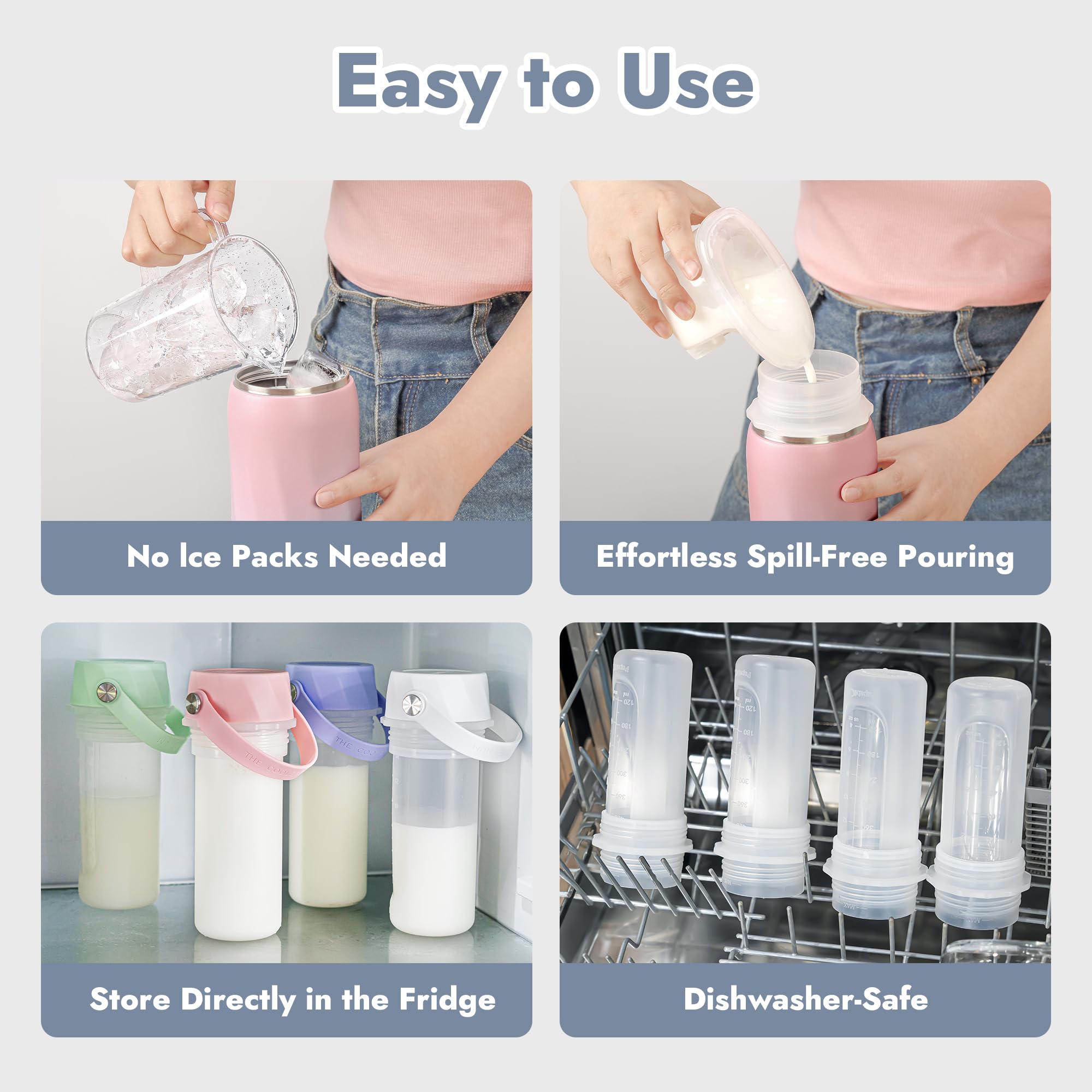HEYTRIP leak-proof seal keeps milk secure during transit.