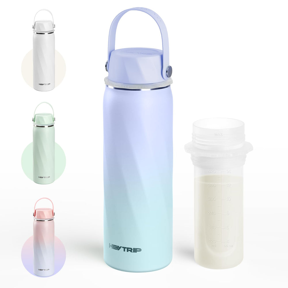 HEYTRIP breastmilk cooler in violet aurora keeps milk cool on the go.