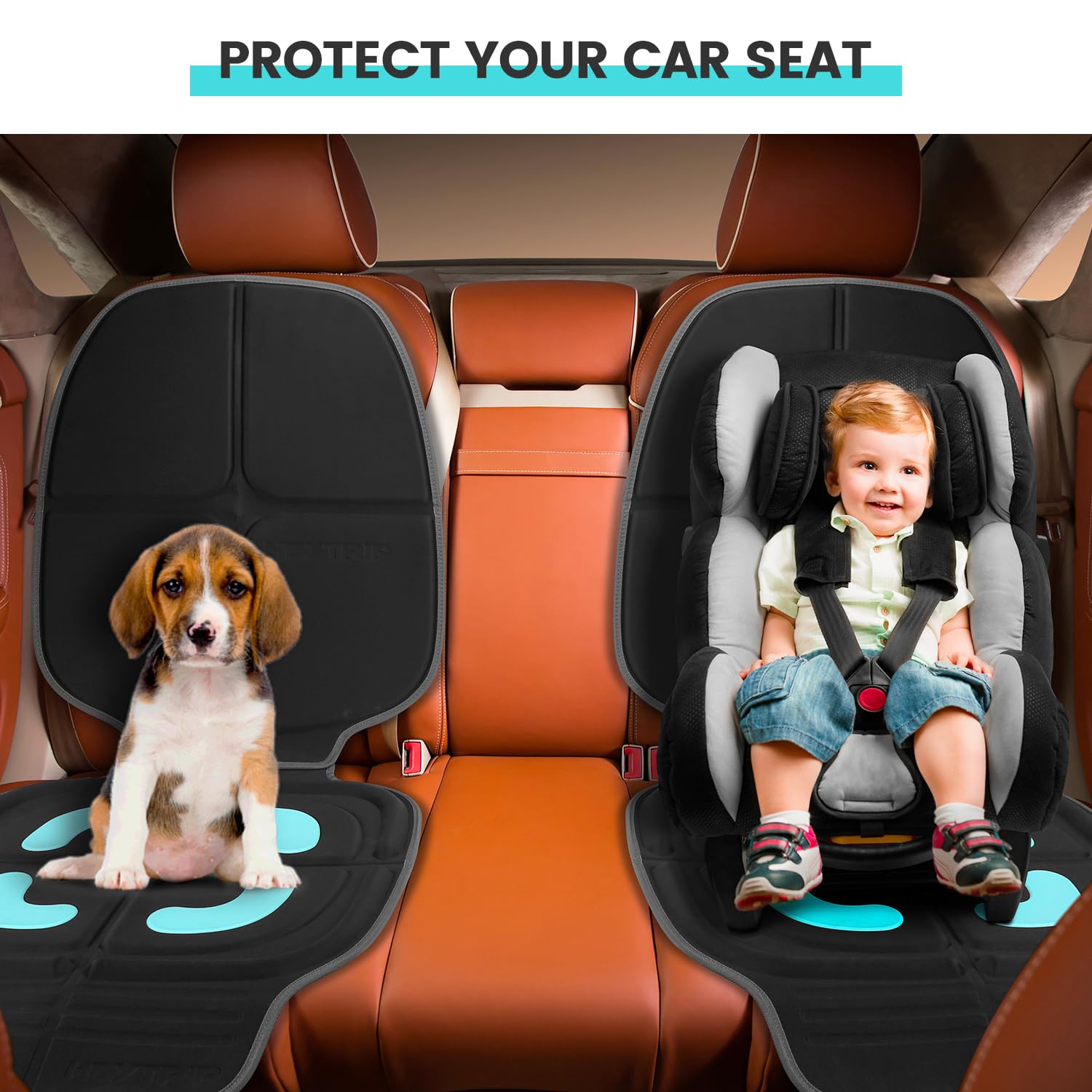 HEYTRIP car seat protector forward-facing fits most seats for mess-free trips