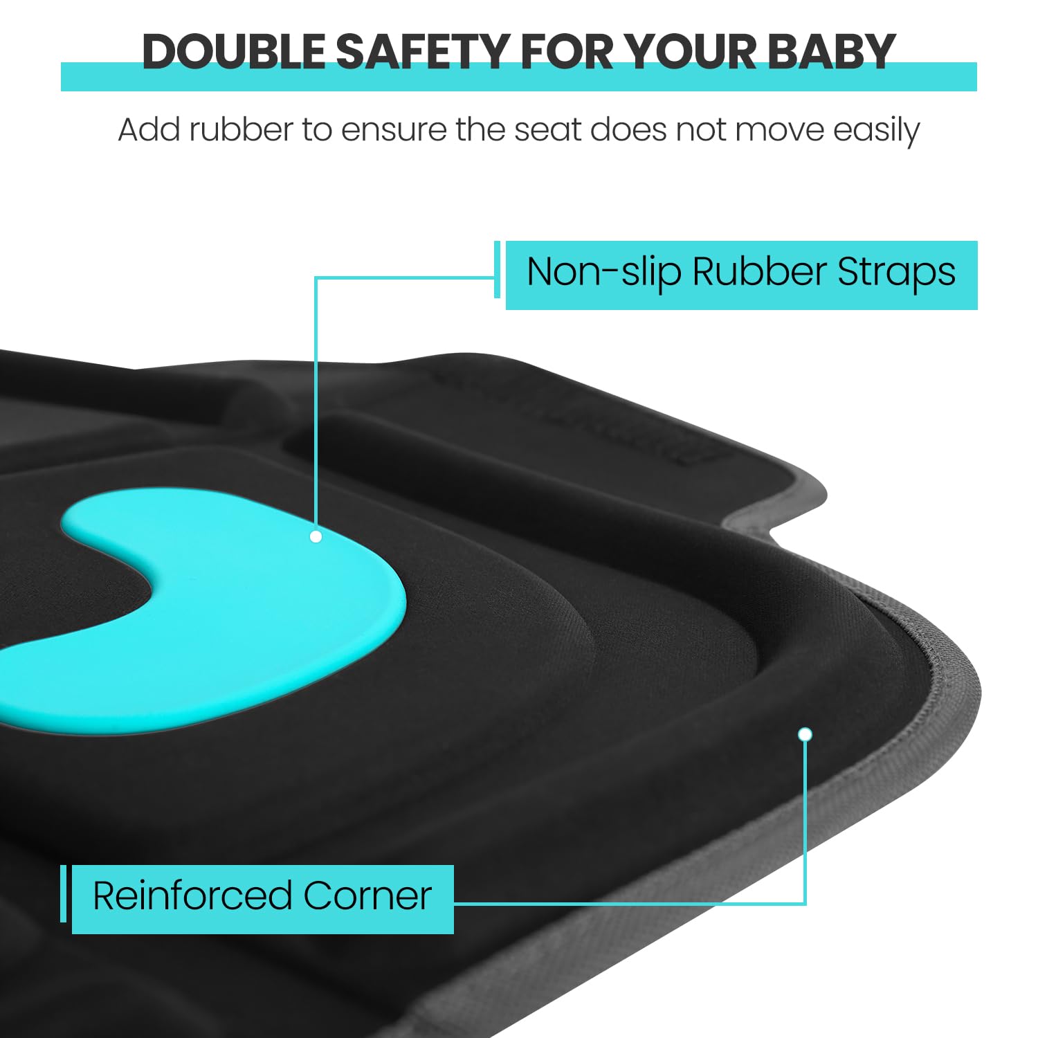 HEYTRIP easy-clean fabric for quick wipe-down after snacks and mud
