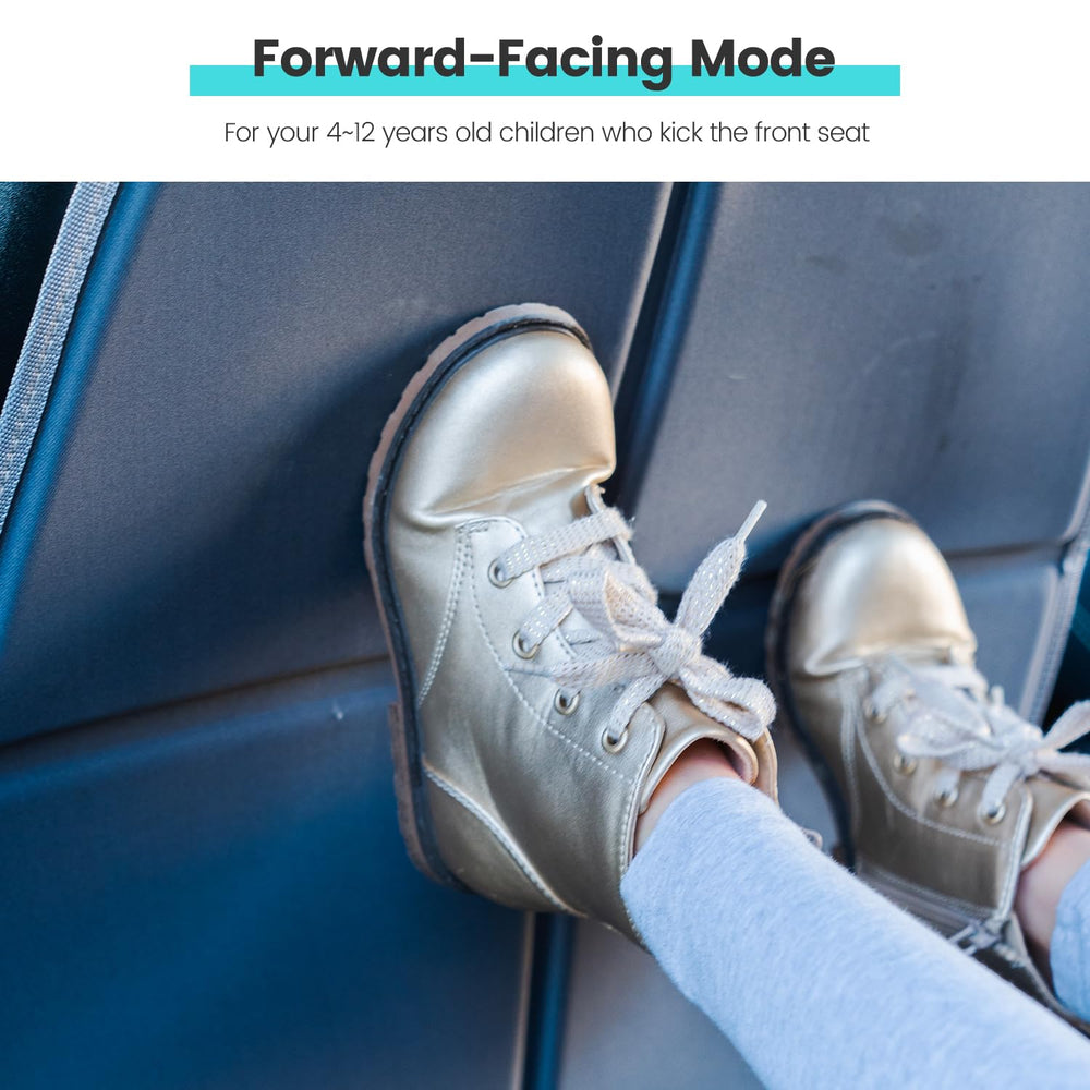 HEYTRIP kick mat with adjustable straps prevents items sliding and protects back of seat