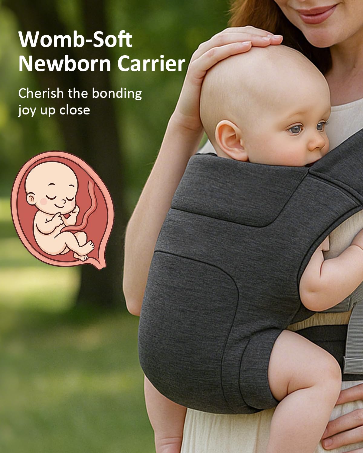 HEYVALUE breathable fabric helps regulate baby temperature during use.