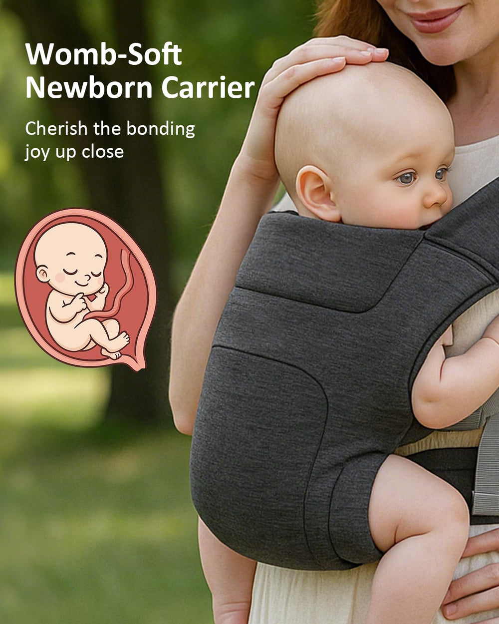 HEYVALUE breathable fabric helps regulate baby temperature during use.