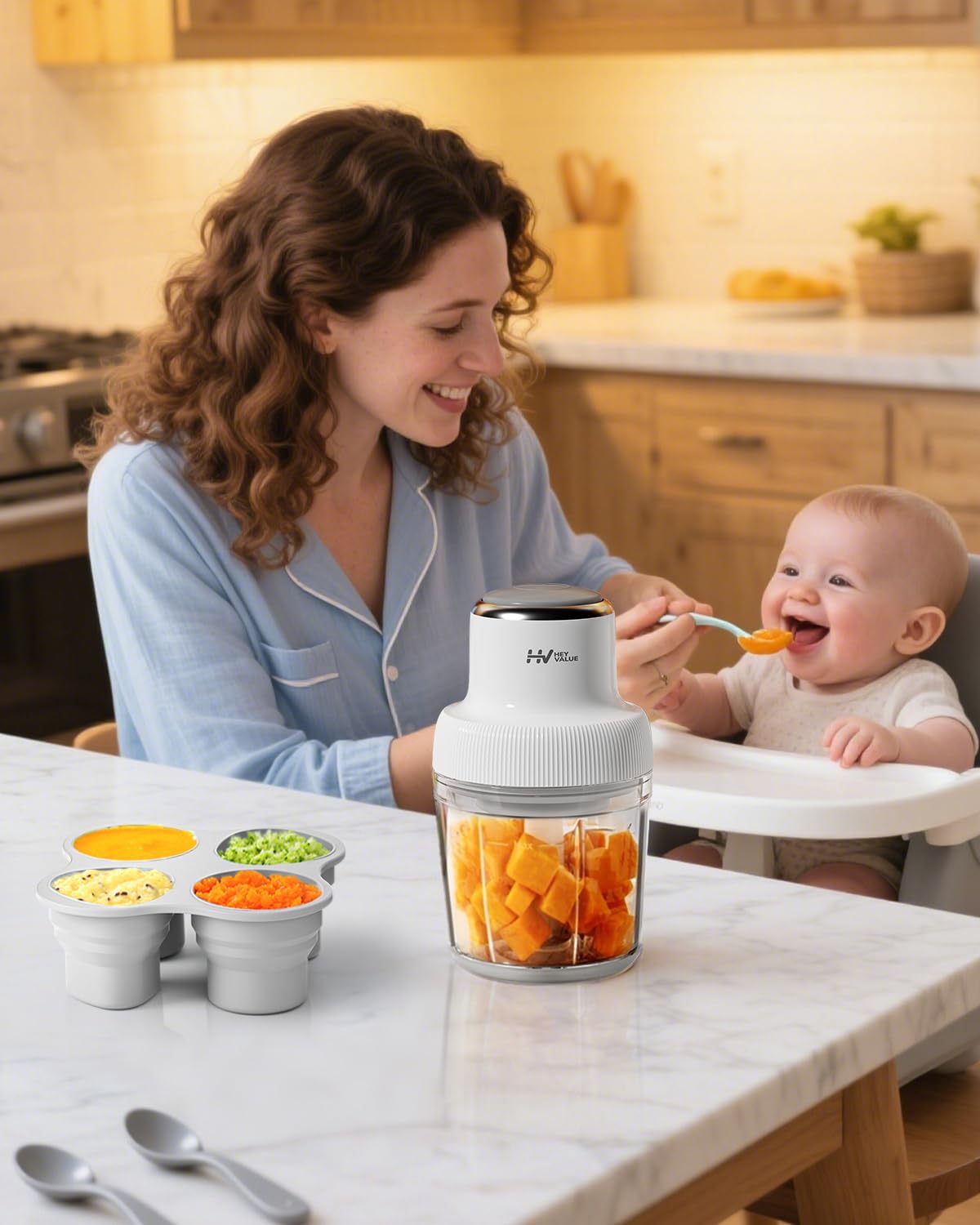 HEYVALUE dishwasher-safe parts ensure simple, thorough cleanup.