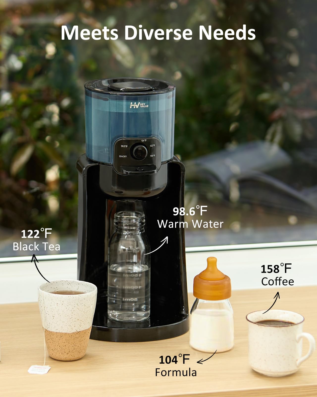 HEYVALUE 72-hour keep-warm feature keeps water ready.
