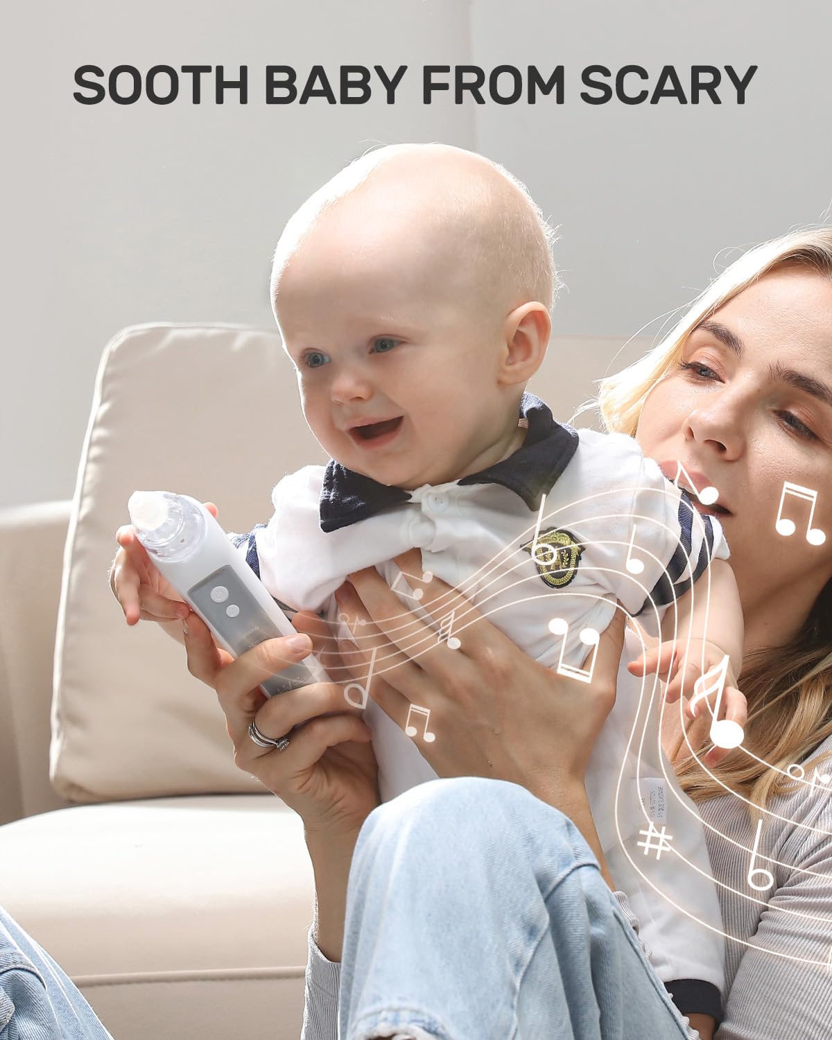 HEYVALUE nasal aspirator rechargeable battery ensures portable comfort.