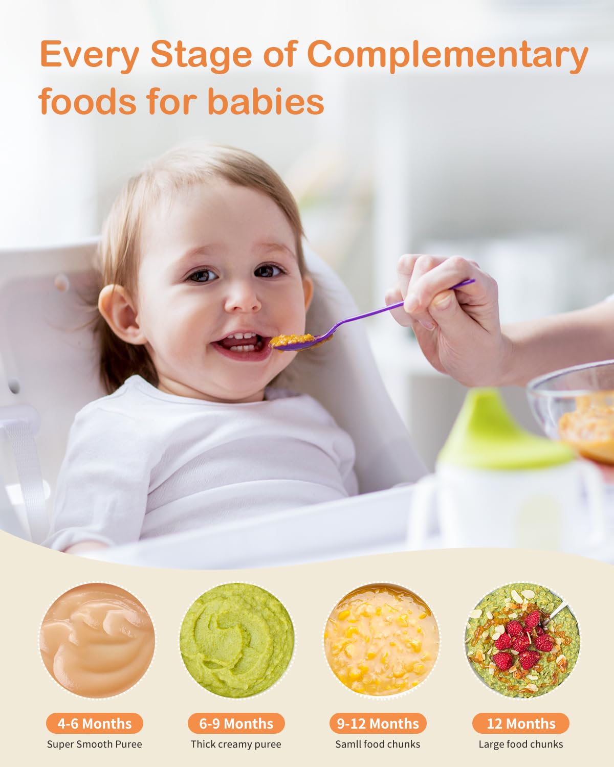 Heyvalue silicone spoons and spatula for easy feeding prep