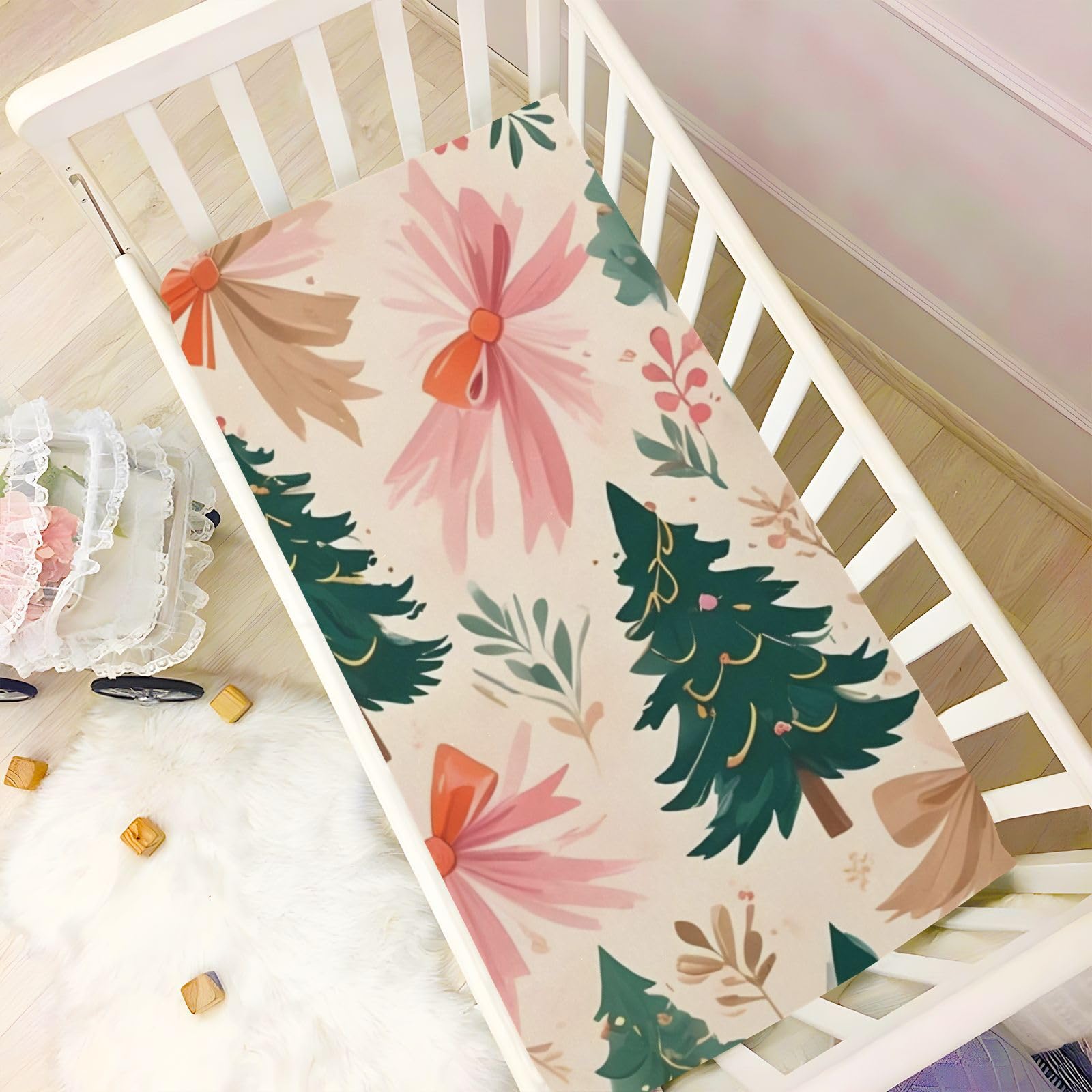 Hezely easy-care crib sheet is gentle to touch and quick to wash